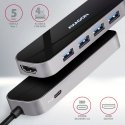 Axagon HMC-6H4A док-станция для ноутбука Проводная USB 3.2 Gen 1 (3.1 Gen 1) Type-C Черный, Серый Axagon HMC-6H4A док-станция для ноутбука Проводная USB 3.2 Gen 1 (3.1 Gen 1) Type-C Черный, Серый