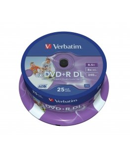 Verbatim 43667 blank DVD 8.5 GB DVD+R DL 25 pc(s)