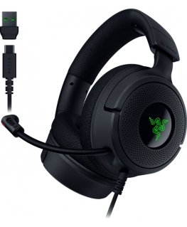 Razer Kraken V4 X Austiņas Vadu Speļu USB Type-C / USB Type-A Melns