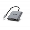 UNITEK V1404B video cable adapter 0.15 m USB Type-C 2 x HDMI Grey UNITEK V1404B video cable adapter 0.15 m USB Type-C 2 x HDMI Grey