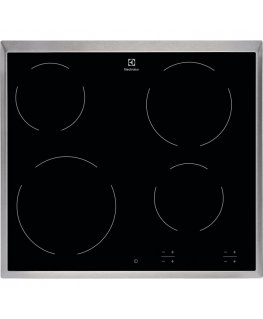 Electrolux HOC620X musta, Hopea Kiinteä Keraaminen 4 alue(tta)