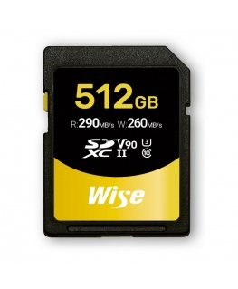 Wise SDXC UHS-II V90 512GB R:290MBs / W:260MBs WI-SD-N512
