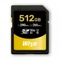 Wise SDXC UHS-II V90 512GB R:290MBs / W:260MBs WI-SD-N512