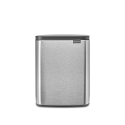 Brabantia Bo Waste Bin, 12L - Matt Steel Fingerprint Proof