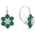 Brilio Silver Brilio Silver Gentle silver earrings with green zircons Flowers EA307WG Brilio Silver Brilio Silver Gentle silver earrings with green zircons Flowers EA307WG