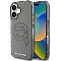 Karl Lagerfeld IML Rhinestones Karl Head Apple iPhone 16 case black Karl Lagerfeld IML Rhinestones Karl Head Apple iPhone 16 case black