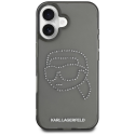 Karl Lagerfeld IML Rhinestones Karl Head Apple iPhone 16 case black Karl Lagerfeld IML Rhinestones Karl Head Apple iPhone 16 case black