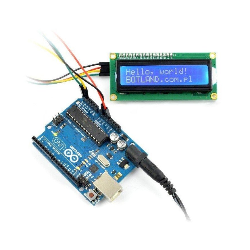 Oem LCD display 2x16 characters blue + I2C LCM1602 converter – 2