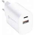 Įkroviklis Forcell (1xUSB-C1xUSB 3A 30W) baltas Įkroviklis Forcell (1xUSB-C1xUSB 3A 30W) baltas
