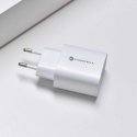 Įkroviklis Forcell (1xUSB-C1xUSB 3A 30W) baltas Įkroviklis Forcell (1xUSB-C1xUSB 3A 30W) baltas