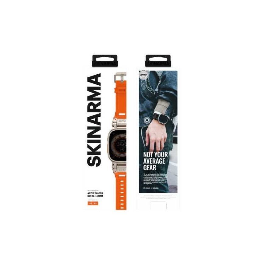 Skinarma-ranneke Titon Apple Watch Ultra 49mm oranssi – 3