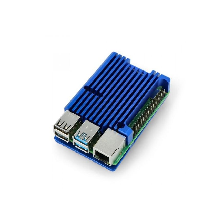 Odseven Raspberry Pi 4B aluminum radiator - box blue
