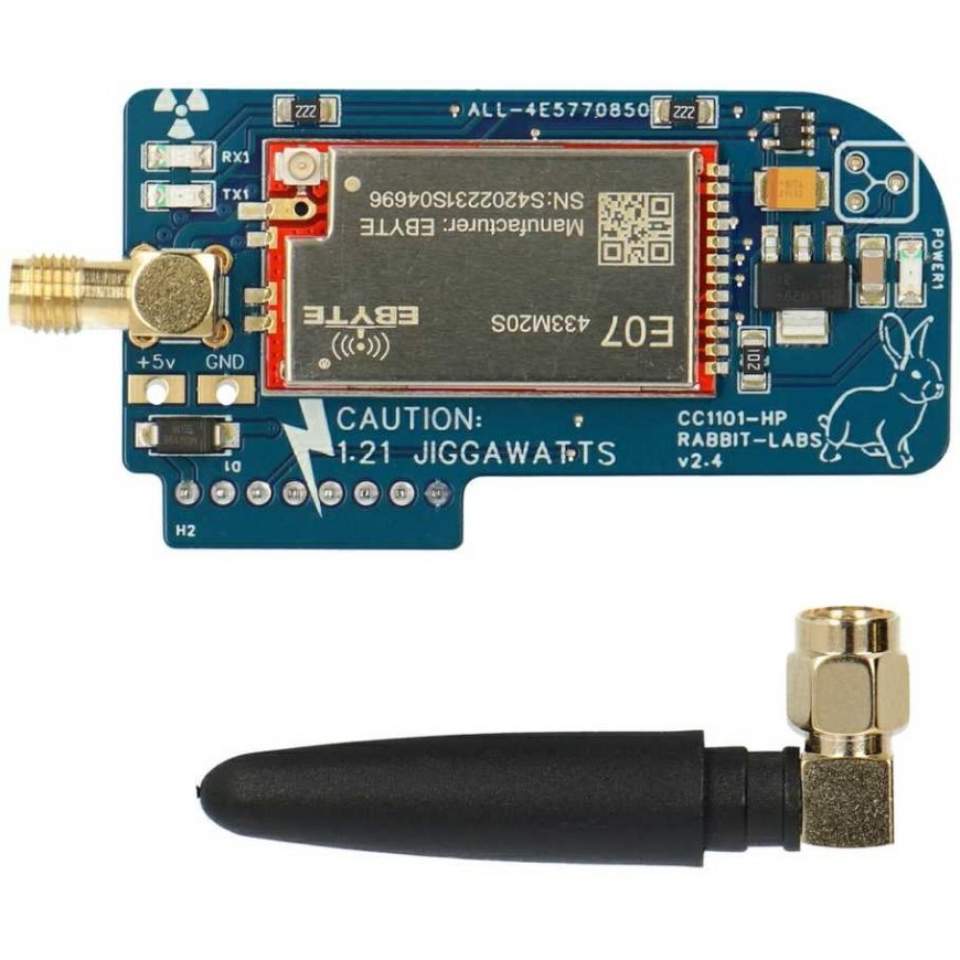 Lab401 Flux Capacitor - CC1101 signal amplifier with 433MHz antenna for Flipper Zero - Rabbit Labs – 3