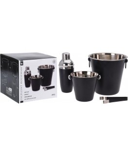 Excellent Houseware Kokteilių gaminimo rinkinys plienas juoda 4 vnt.
