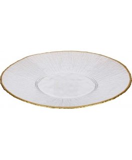 Unknown Plate, gold/white, 28 cm