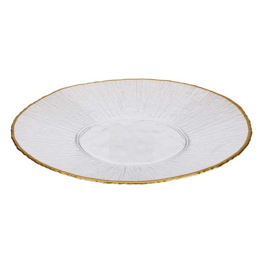 Nežinomas Lėkštė, aukso/balta, 28 cm