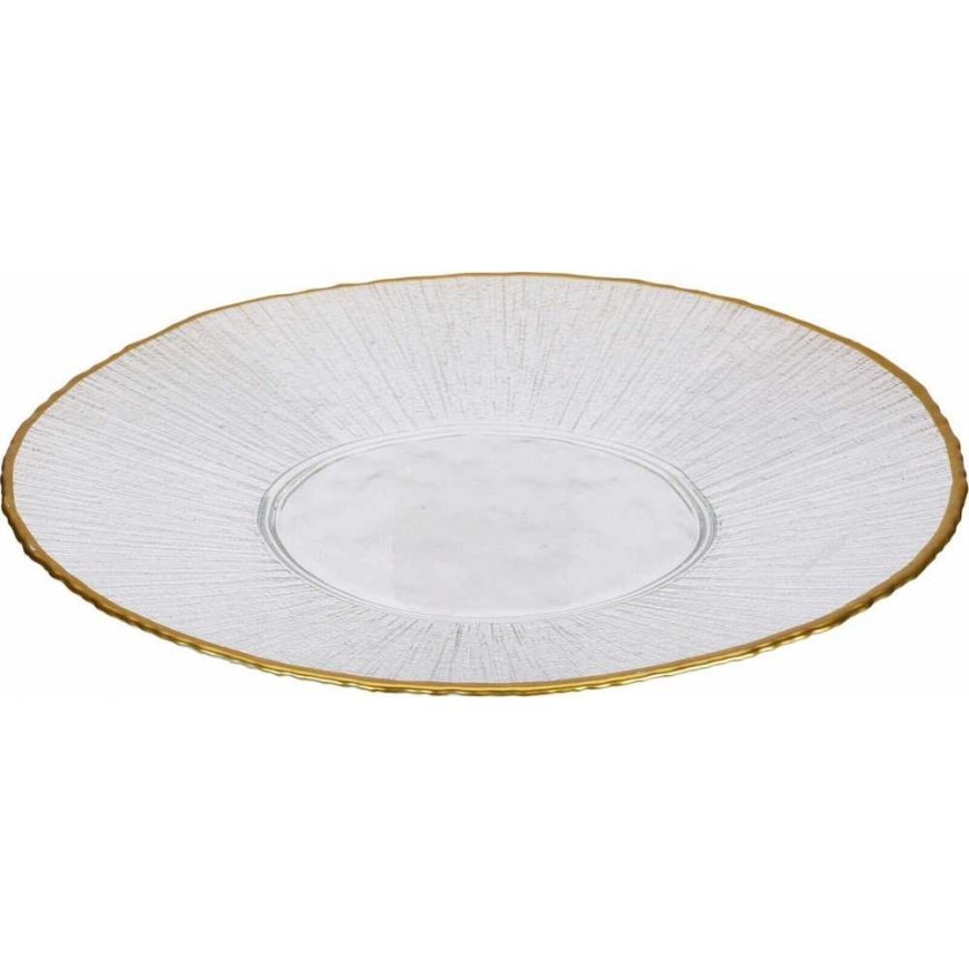 Tuntematon lautanen, kulta/valkoinen, 28 cm – 2