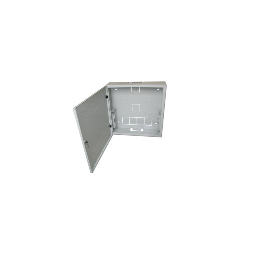 XtendLan 19" wall-mounted vertical cabinet 2U+4U 540x150, perforated door, gray