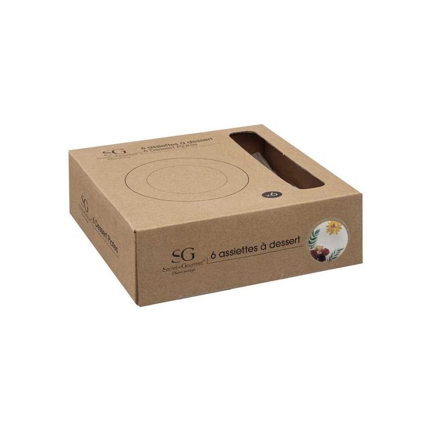 PIECES MARGAUX desertinės lėkštės, porcelianinės, 6 vnt. x 19 cm – 3