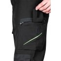 Neo Work trousers Mix&Match, 4-way stretch, black with green elements, size L Neo Work trousers Mix&Match, 4-way stretch, black with green elements, size L