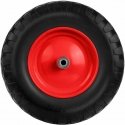 Pyörä Tubeless-kottikärryn pyörä 4.00-8 musta ja punainen Humberg Pyörä Tubeless-kottikärryn pyörä 4.00-8 musta ja punainen Humberg