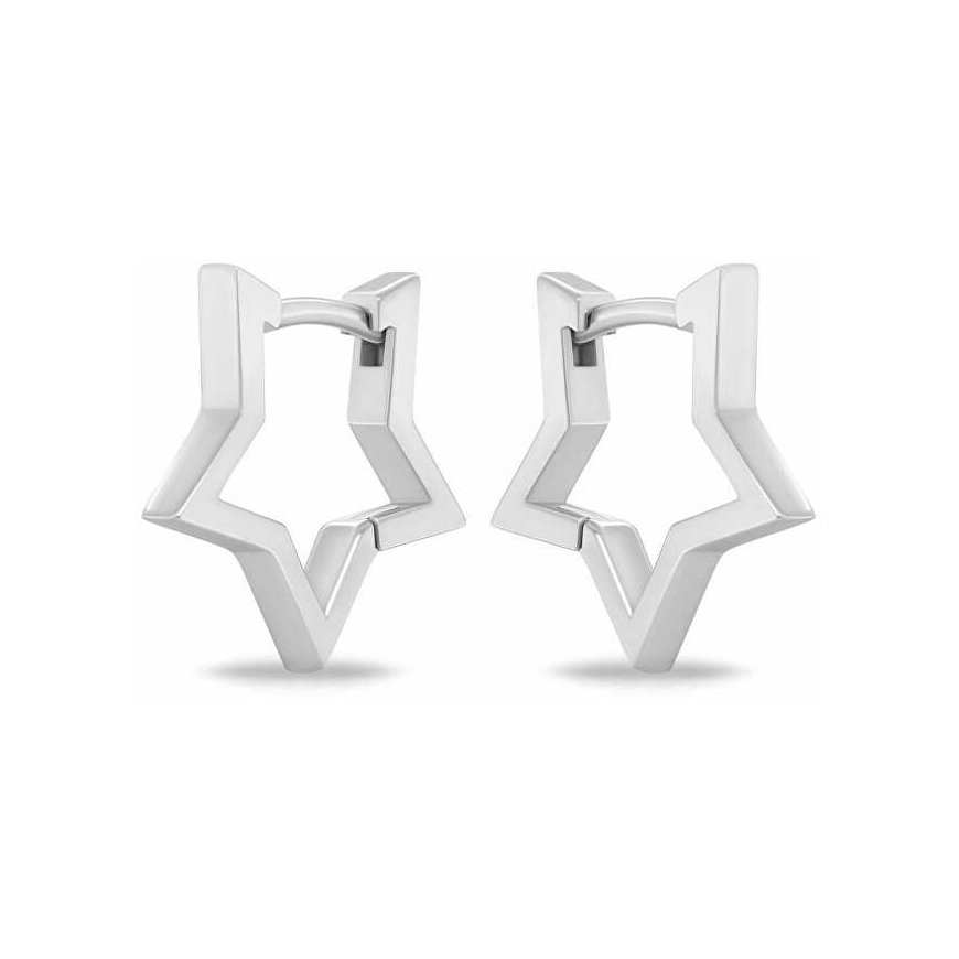 Brilio Silver Original silver star-shaped earrings EA1173W
