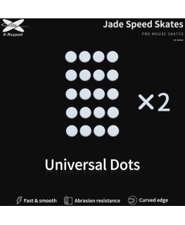 X-Raypad Jade -rullaluistimet, yleismalli, pistekuvio, valkoinen, 40 kpl. (⌀6,5 x 0,8 mm) (Valkoinen) Vaihtohiiren jalat