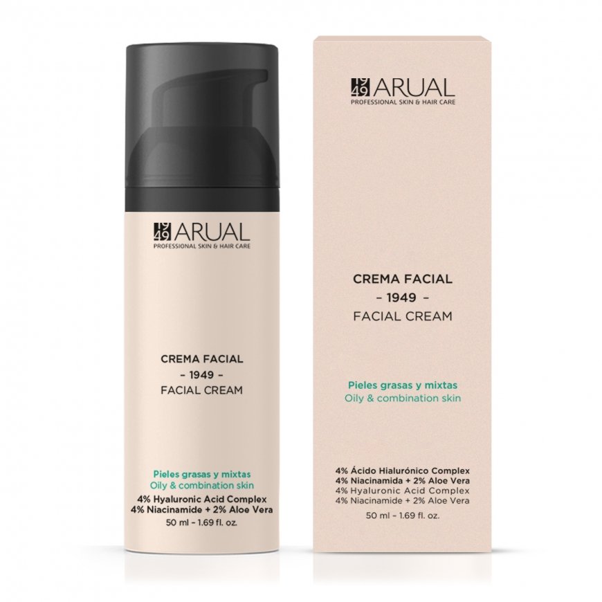 Arual Crema Facial Pieles Grasas, 50 ml