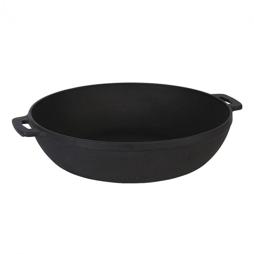 Maysternya Cast iron frying pan 28*6 cm with glass lid | T104C3 – 2