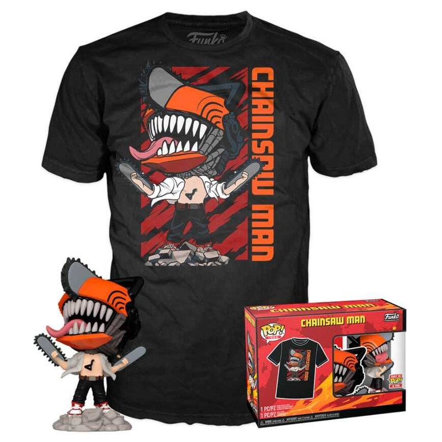 Funko Set figure POP & Tee chainsaw Man Leaping – 2