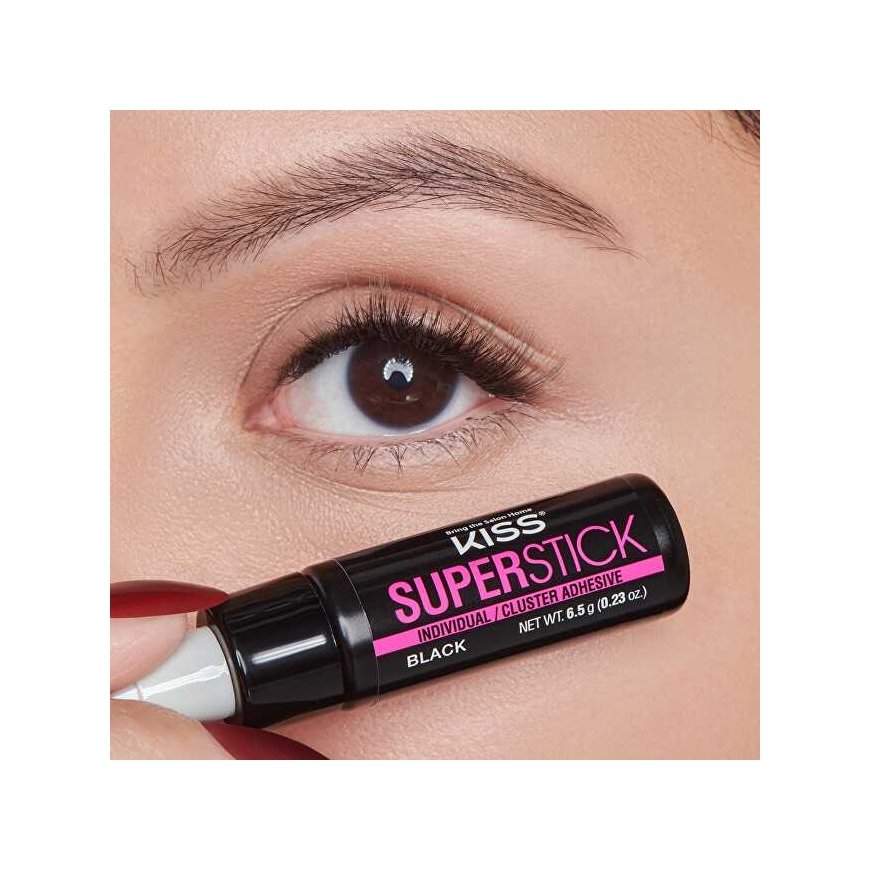 KISS Ripsiliima "Super Stick Individual" (ripsien paakkuuntumisliima) 6,5 g musta