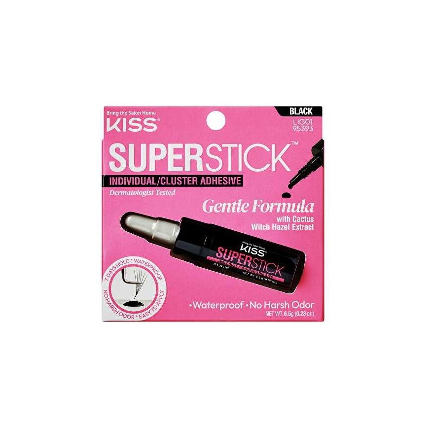 KISS Ripsiliima "Super Stick Individual" (ripsien paakkuuntumisliima) 6,5 g musta – 4
