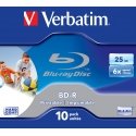 Verbatim BD-R SL 25GB 6x Printable 10 Pack Jewel Case 10 kpl Verbatim BD-R SL 25GB 6x Printable 10 Pack Jewel Case 10 kpl