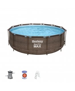 Bestway Steel Pro 56709 maanpäällinen uima-allas Kehikollinen uima-allas Pyöreä 9150 L Ruskea