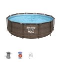 Bestway Steel Pro 56709 above ground pool Framed pool Round 9150 L Brown
