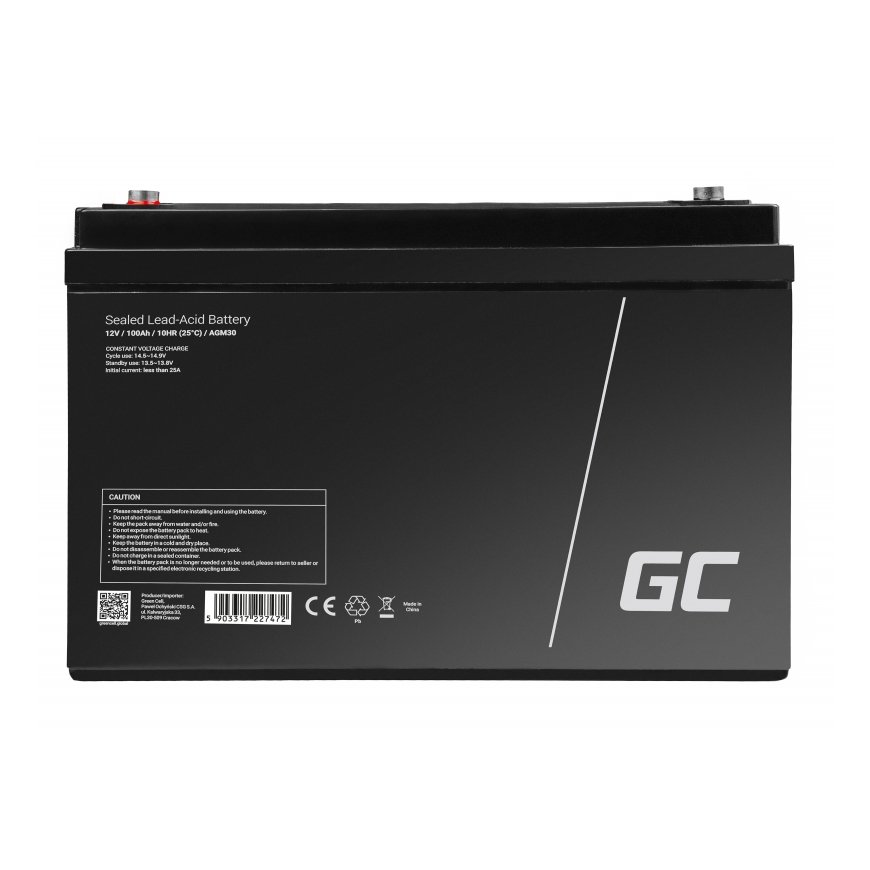 Green Cell AGM30 vehicle battery Sealed Lead Acid (VRLA) 100 Ah 12 V Marine / Leisure – 4