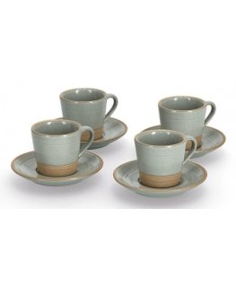Zeller Present 26538 tass Pruun, Roheline Espresso 4 tk