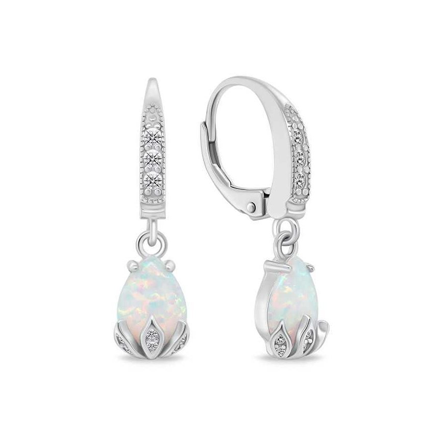 Brilio Silver Charming silver earrings with opals EA929W