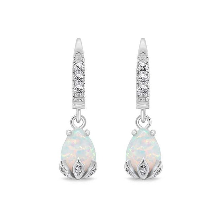 Brilio Silver Charming silver earrings with opals EA929W – 2