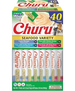 INABA Churu Variety box Tonnikalaa ja mereneläviä - kissan herkkuja - 40 x 14 g
