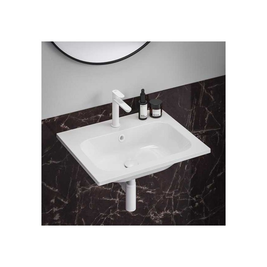 Click-Clack washbasin siphon valve Ravak, white matt, for washbasins with overflow