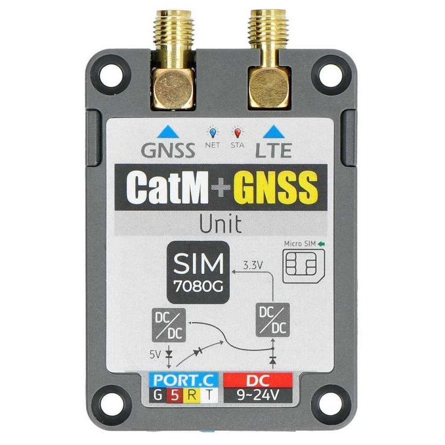 IoT CAT-M/NB-IoT + GNSS SIM7080G module with telecommunications antenna - M5Stack U137 – 3