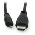 Raspberry MicroHDMI - HDMI cable 1m Black Raspberry MicroHDMI - HDMI cable 1m Black