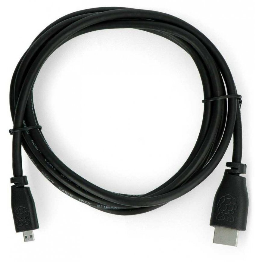 Raspberry MicroHDMI - HDMI kabelis 1m Juodas – 2