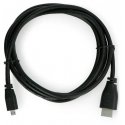 Raspberry MicroHDMI - HDMI kabelis 1m Juodas Raspberry MicroHDMI - HDMI kabelis 1m Juodas