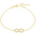 Beneto Gold-plated silver bracelet with crystals AGB483 / 20-GOLD Beneto Gold-plated silver bracelet with crystals AGB483 / 20-GOLD