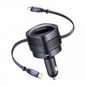 Baseus Enjoyment Max car charger with USB-C+Lightning cables 60W Black Baseus Enjoyment Max car charger with USB-C+Lightning cables 60W Black