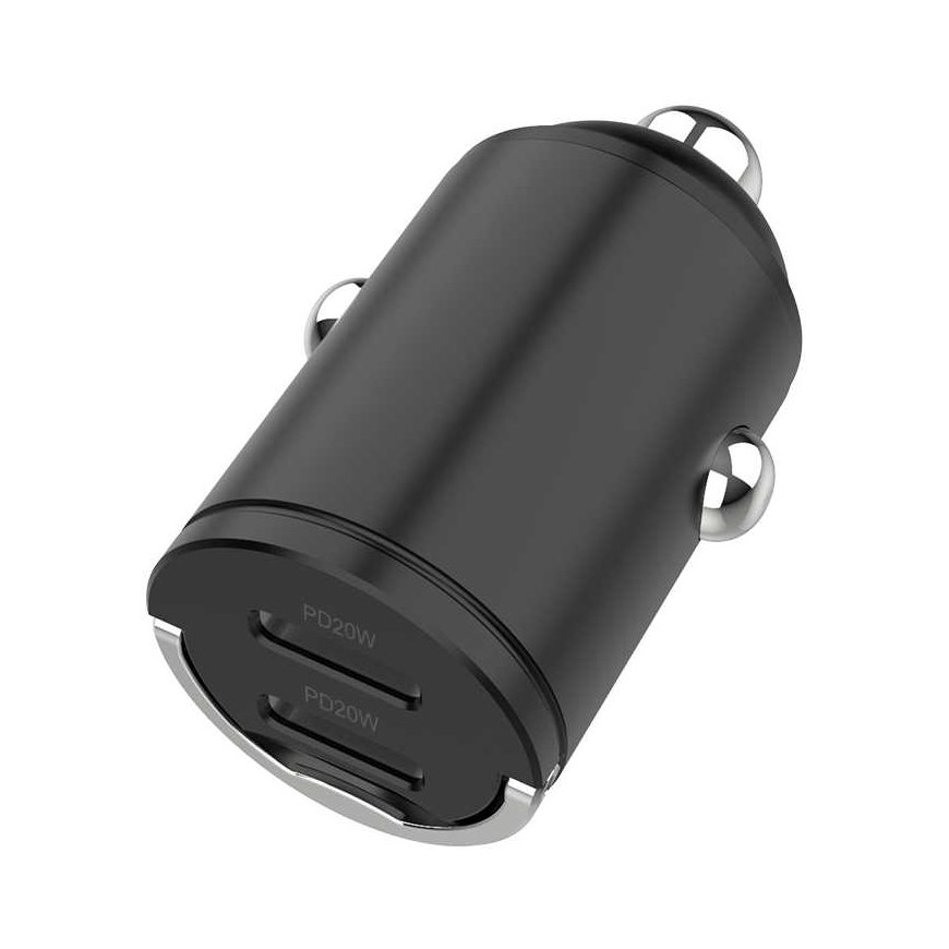 SEEK TOTI 40W Dual Type-C Port Car Fast Charger, Black – 3