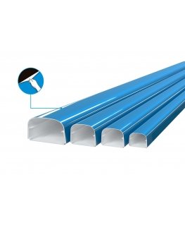 Jäykkä kanava ilmastointiputkille Tecnosystemi, Optima TP, TP75-OPT-FC 2000x74x56 valkoinen suojakalvolla