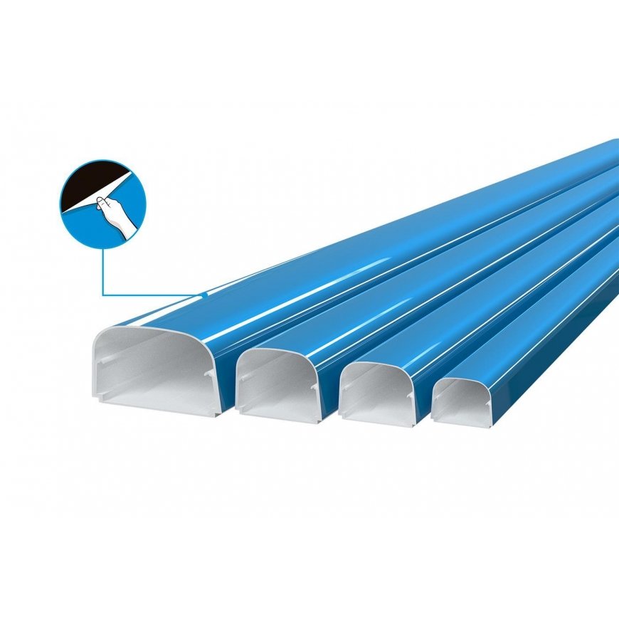 Rigid duct for air conditioner pipes Tecnosystemi, Optima TP, TP75-OPT-FC 2000x74x56 white with protective film